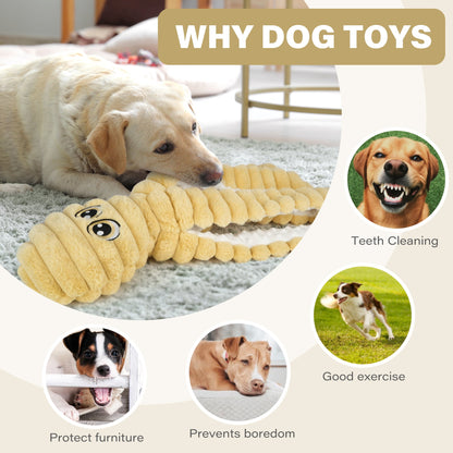 Dog Toys for Large Dogs, 27" Large Crinkle Squeaky Dog Toy, Plush Octopus Dog Chew Toy