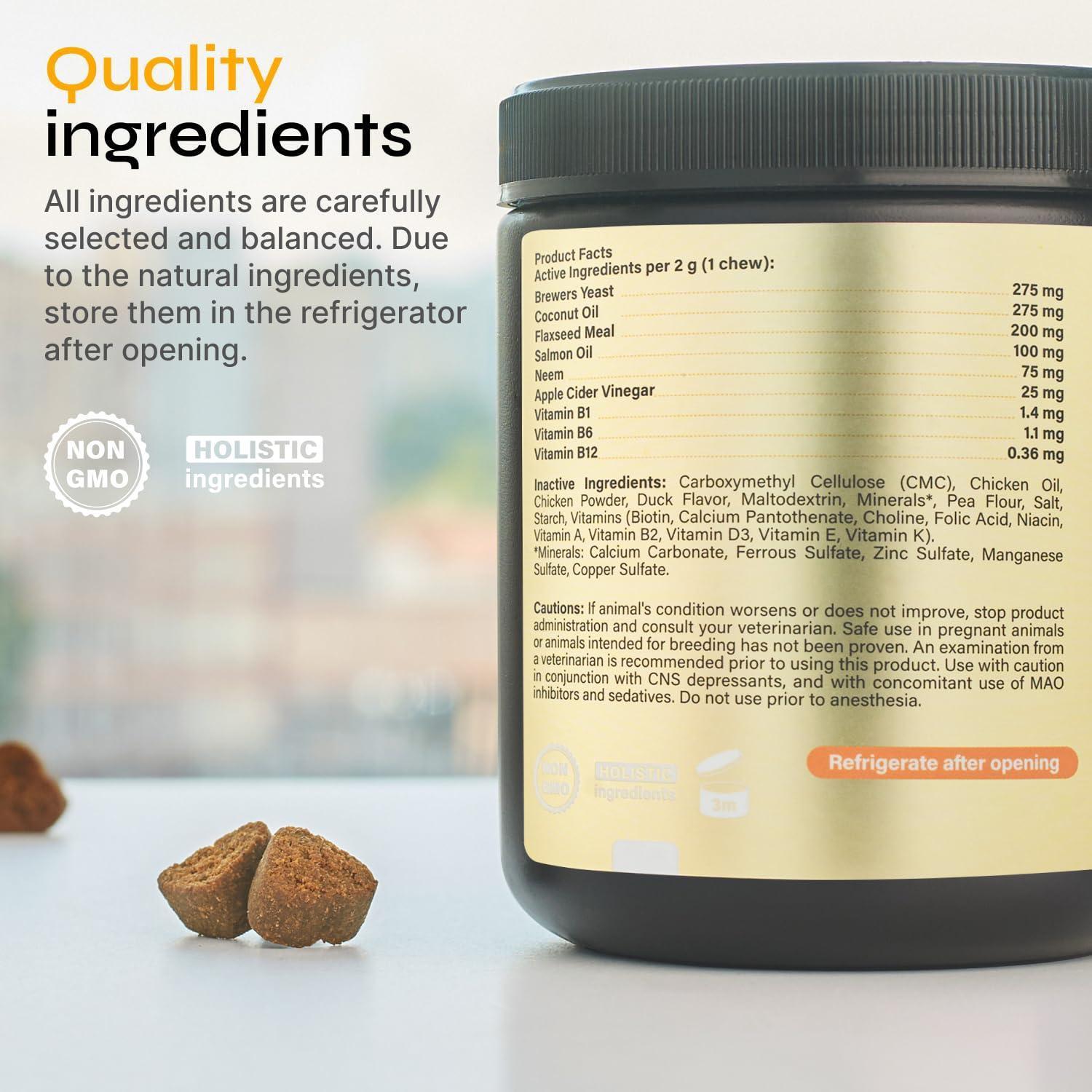 Flea and Tick Prevention for Dogs Dog Flea Treatment Chews Immune Support Flea and Tick Chewables for Dogs Dog Flea & Tick Control Supplement All Breeds & Ages Vet Formulated Soft Treats