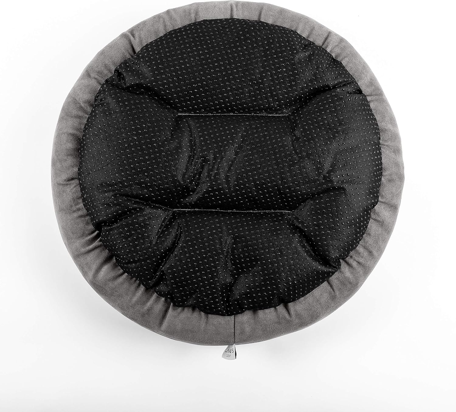 round Donut Cat and Dog Cushion Bed, 20In Bed for Cats or Small Dogs, Anti-Slip & Water-Resistant Bottom, Super Soft Durable Fabric Pet Beds, Washable Luxury Cat & Dog Bed Gray