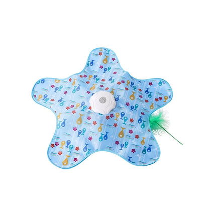 Interactive Cat Toys Rechargeable,Durable Hide and Seek Cat Toys with Moving Concealed Feathers,Automatic Cat Kitten Toy for Cat