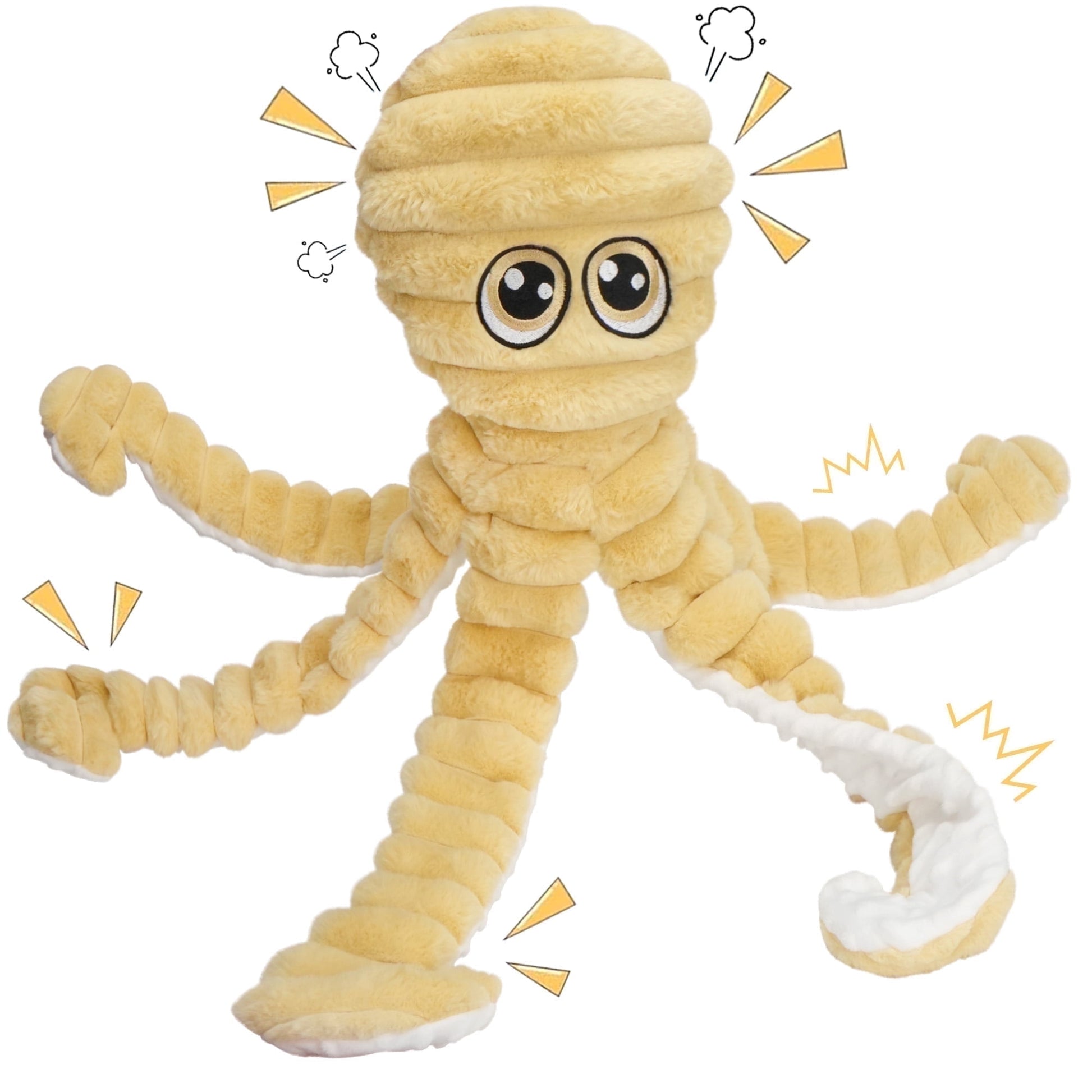 Dog Toys for Large Dogs, 27" Large Crinkle Squeaky Dog Toy, Plush Octopus Dog Chew Toy