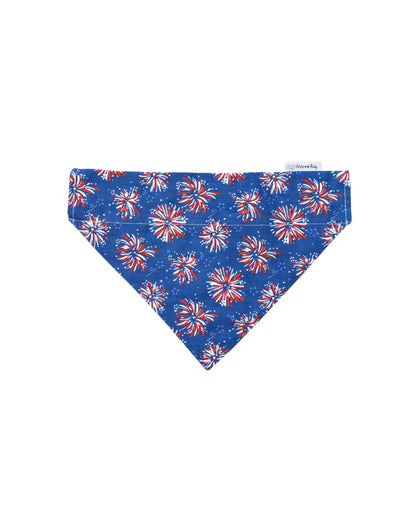 Fourth of July Pet Bandanas - 100% Cotton - Slide on the Collar and Tie on - Washable