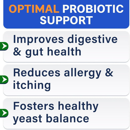 Probiotic Chews for Dogs - Digestive Enzymes, Diarrhea & Upset Stomach Relief - Gut Health, Itchy Skin, Prebiotic, Bacon (120 Ct)